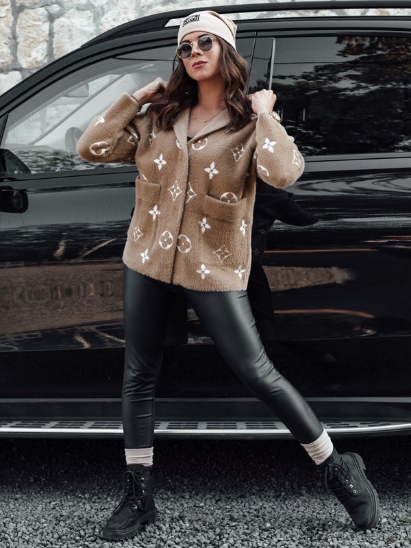 DStreet Kurtka damska alpaka FORTY jasnobrązowy Dstreet