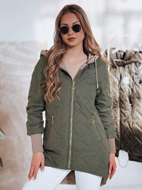 DStreet Kurtka damska przejściowa z kapturem LUMERA zielona Dstreet