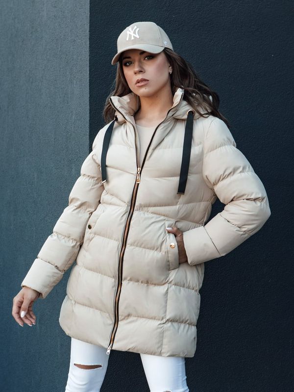 DStreet Kurtka damska zimowa GABRIELLE beżowa Dstreet
