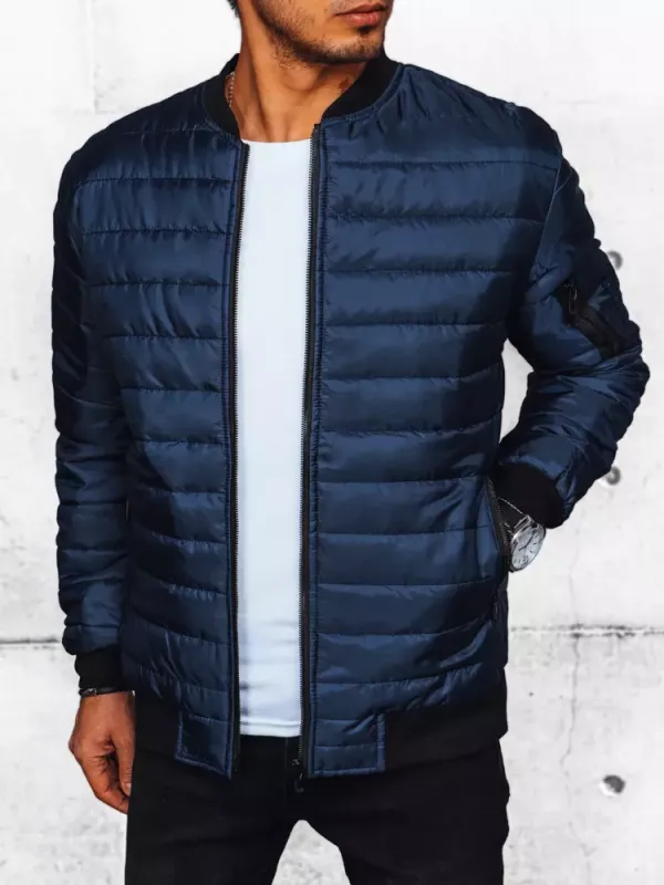 DStreet Kurtka męska pikowana bomber jacket granatowa Dstreet