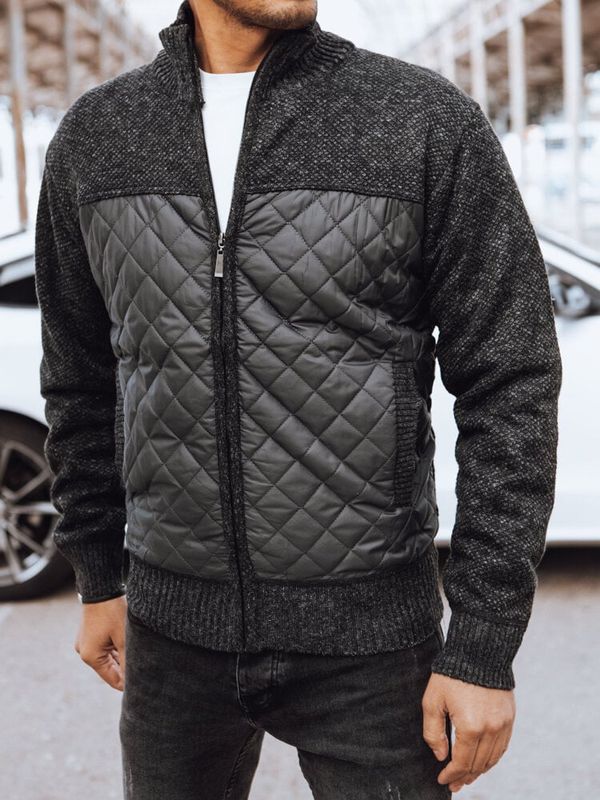 DStreet Kurtka męska pikowana ciemnoszara Dstreet