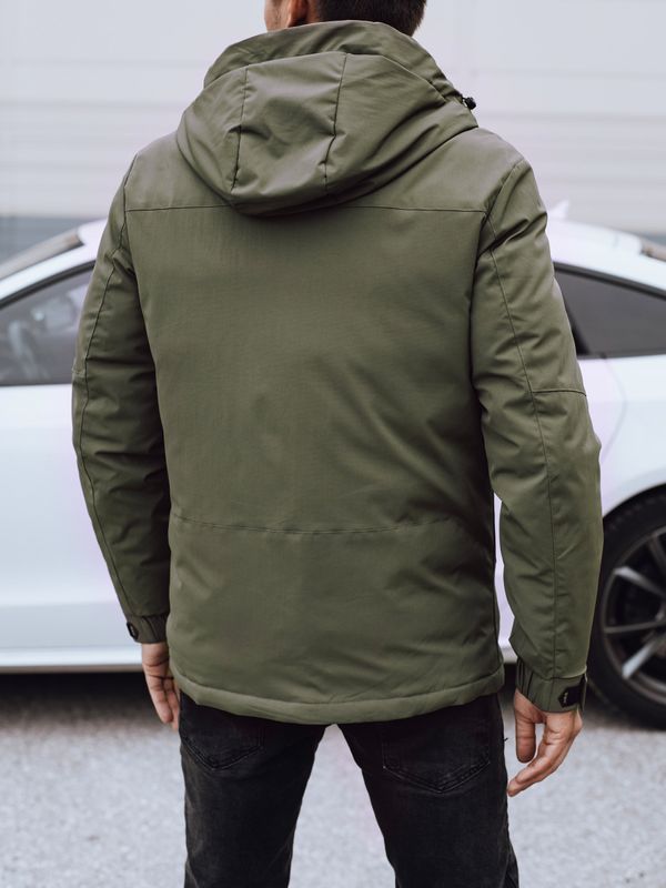 DStreet Kurtka męska zimowa z kapturem zielona Dstreet
