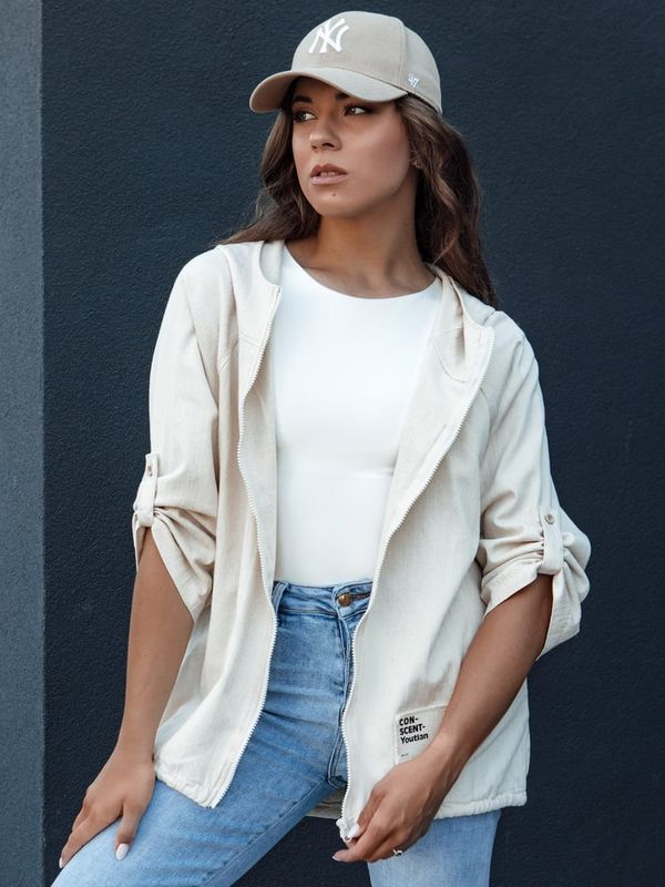 DStreet Kurtka przejściowa damska MANDIA jasnobeżowa Dstreet