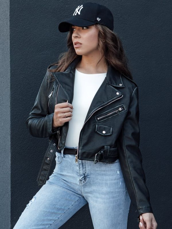 DStreet Kurtka skórzana damska PALIGOR czarna Dstreet