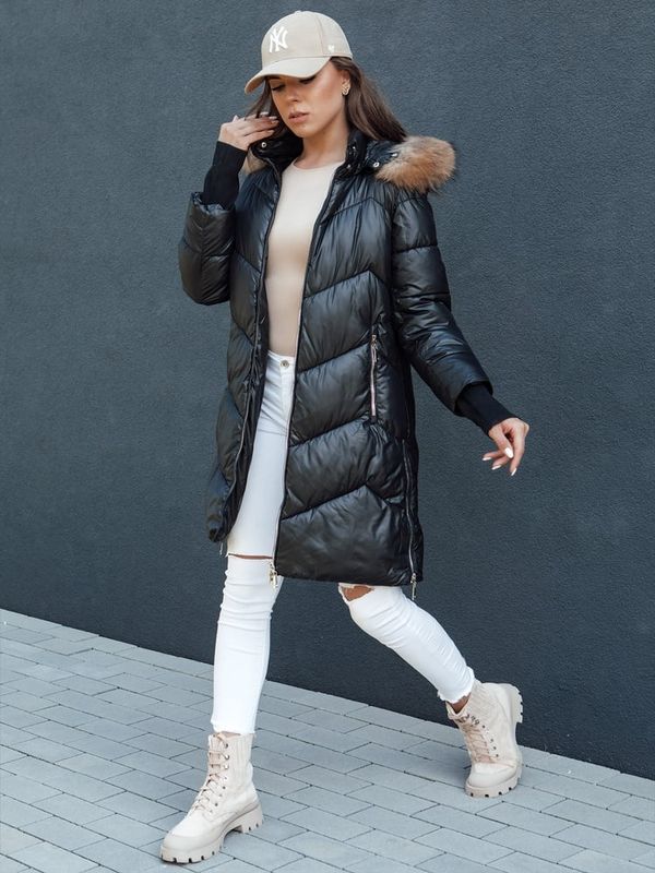 DStreet Kurtka zimowa damska pikowana LAGOON czarna Dstreet