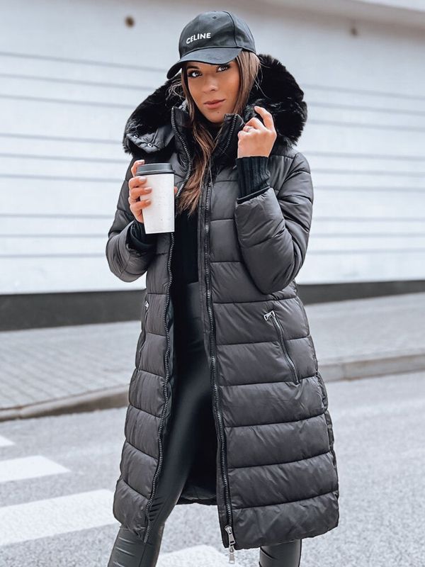 DStreet Kurtka zimowa damska pikowana SNOWSCAPE czarna Dstreet