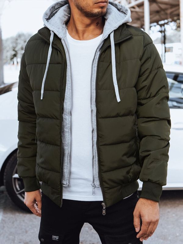 DStreet Kurtka zimowa męska pikowana zielona Dstreet