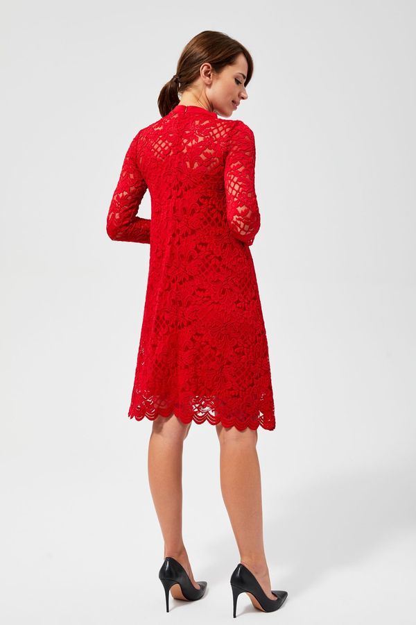 Moodo Lace dress - red