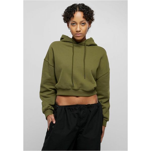 Urban Classics Ladies Cropped Heavy Hoody summerolive