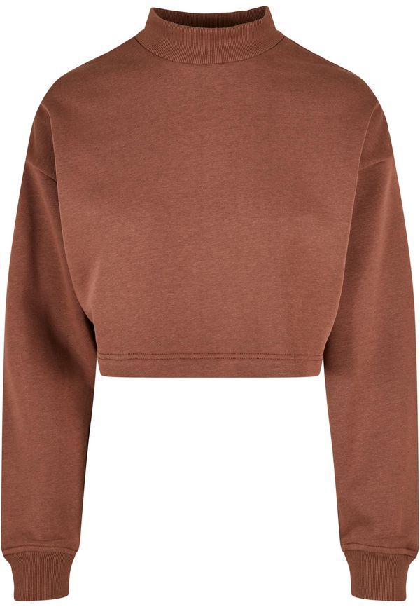 Urban Classics Ladies Cropped Oversized Sweat High Neck Crew Bark