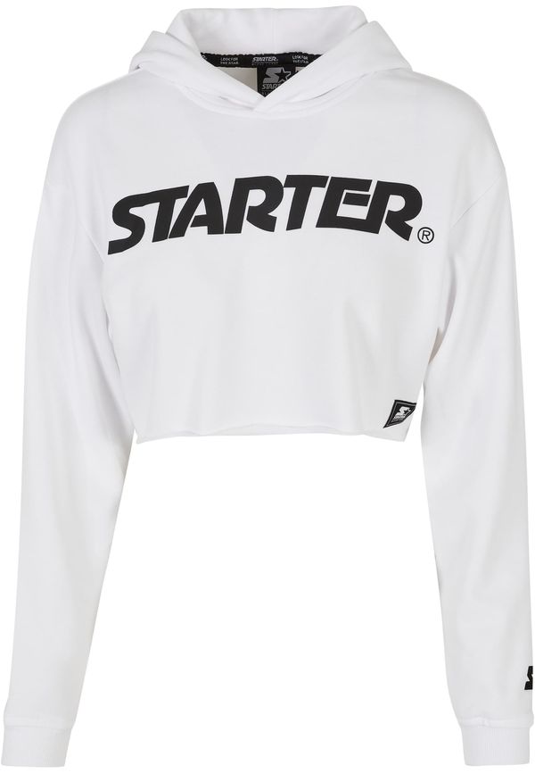 Starter Black Label Ladies Starter Cropped Hoody White