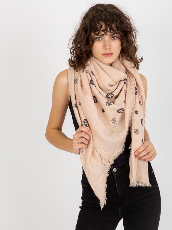 Fashionhunters Lady's pink scarf with print