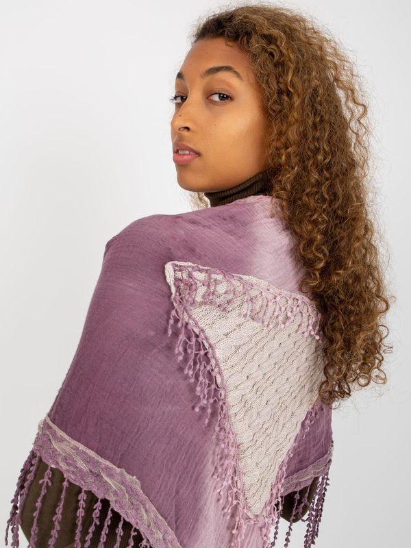 Fashionhunters Lady's purple muslin scarf
