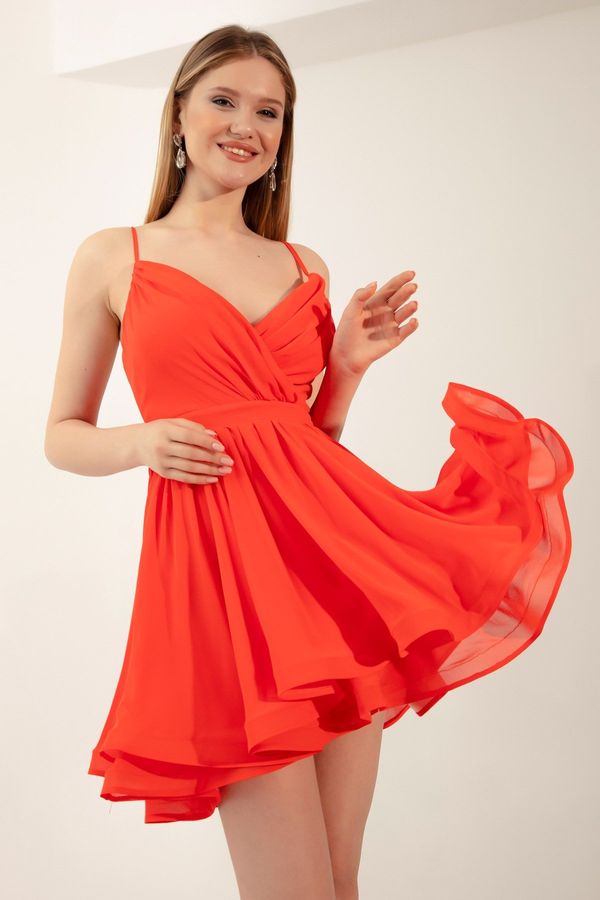 Lafaba Lafaba Women's Coral Straps Mini Evening Dress