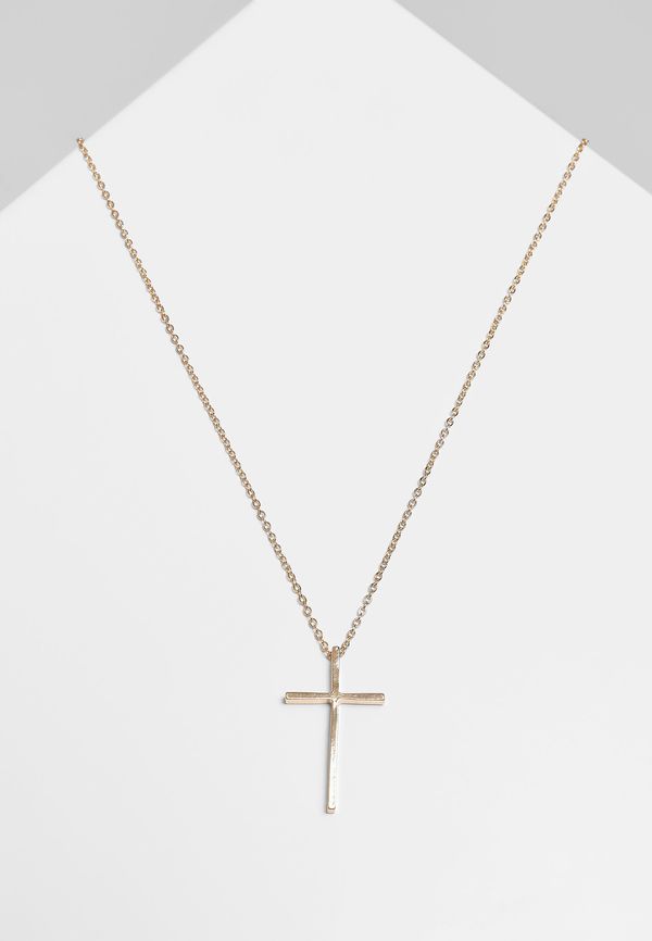 Urban Classics Large Basic Cross Necklace - Gold Colors