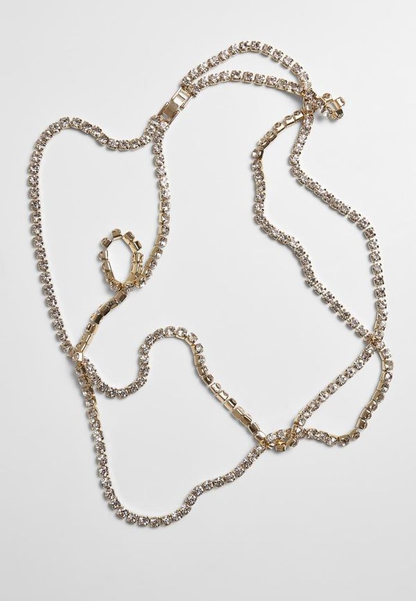 Urban Classics Accessoires Layering diamond necklace gold