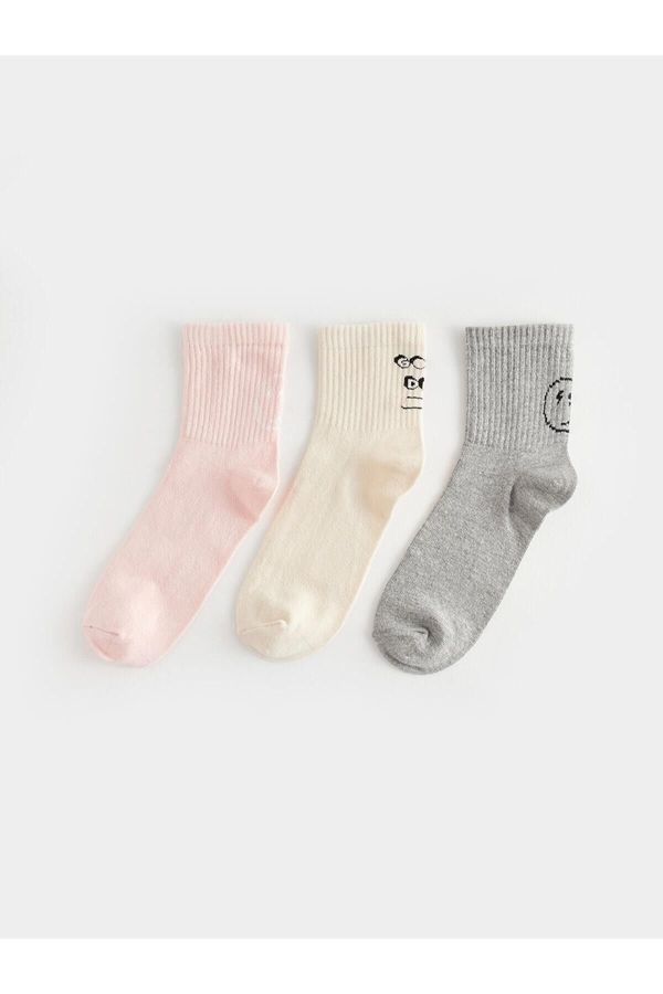 LC Waikiki LC Waikiki 3-Pack of LCW DREAM Women's Printed Socks