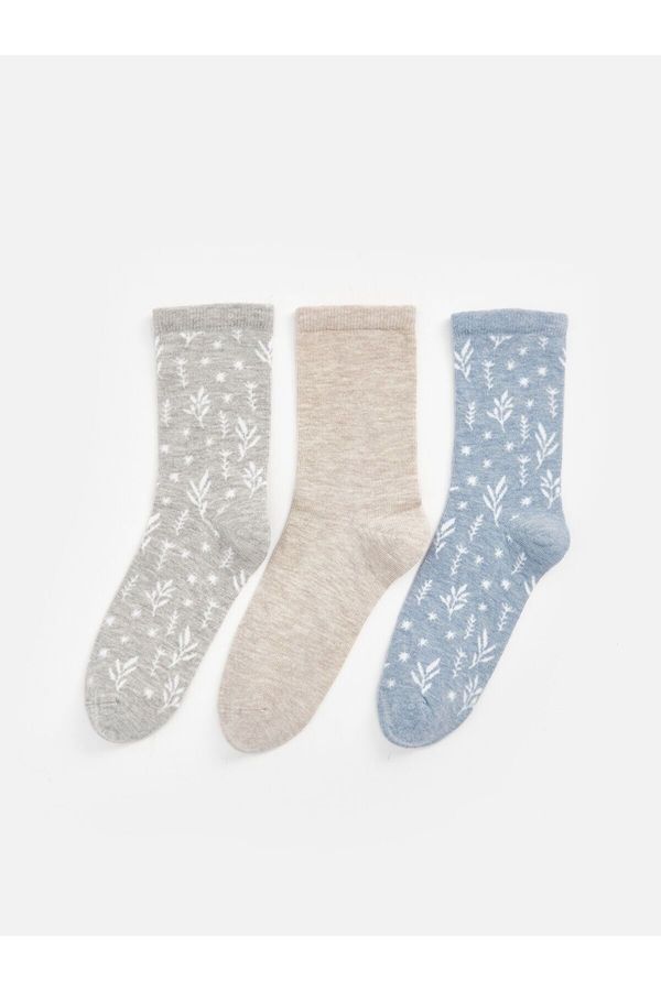 LC Waikiki LC Waikiki 3-Pack of Lcw Patterned Women's Socks