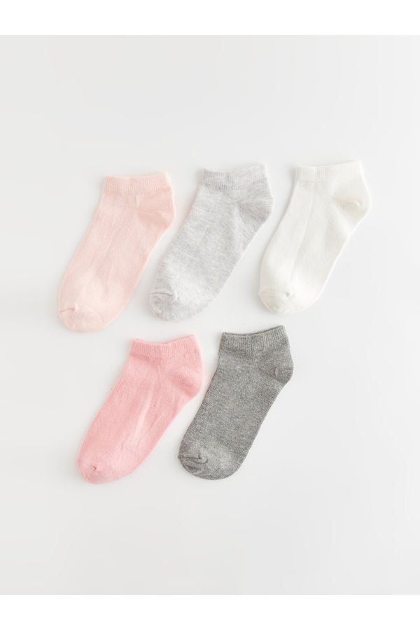 LC Waikiki LC Waikiki 5 Pack Girls Basic Booties Socks