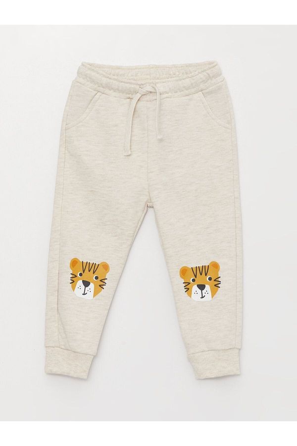 LC Waikiki LC Waikiki Baby Boy Jogger Tracksuit Bottoms with an Elastic Printed Waist.