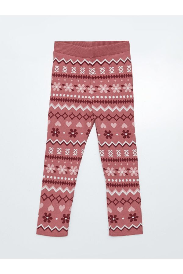 LC Waikiki LC Waikiki Baby Girl Knitwear Leggings with an Elastic Waist Patterned Pattern.