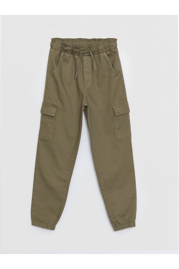 LC Waikiki LC Waikiki Basic Girl's Cargo Pants with Elastic Waist