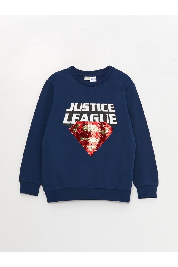 LC Waikiki LC Waikiki Boys' Crew Neck Justice League Printed Long Sleeve Sweatshirt