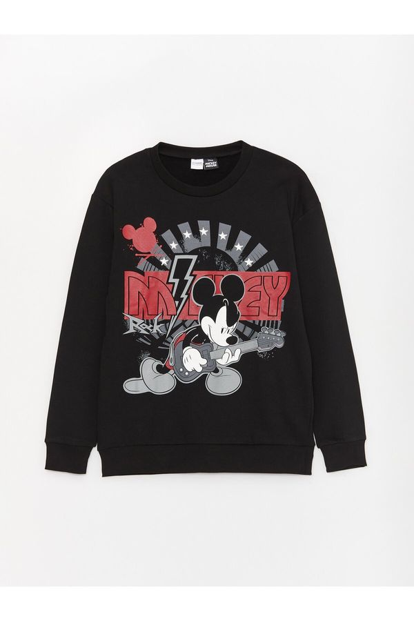 LC Waikiki LC Waikiki Boys' Crew Neck Mickey Mouse Printed Long Sleeve Sweatshirt