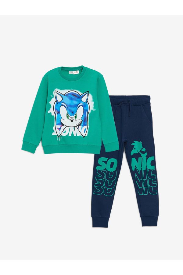 LC Waikiki LC Waikiki Boys' Crew Neck Sonic Printed Long Sleeve Sweatshirt & Sweatpants