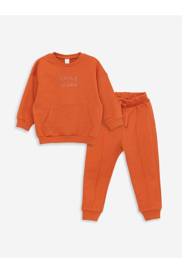 LC Waikiki LC Waikiki Crew Neck Long Sleeve Baby Boy Sweatshirt and Trousers 2-Piece Set