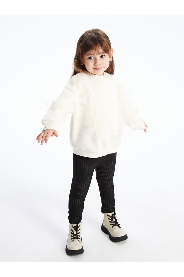 LC Waikiki LC Waikiki Crew Neck Long Sleeve Baby Girl Sweatshirt and Tights 2-Piece Set