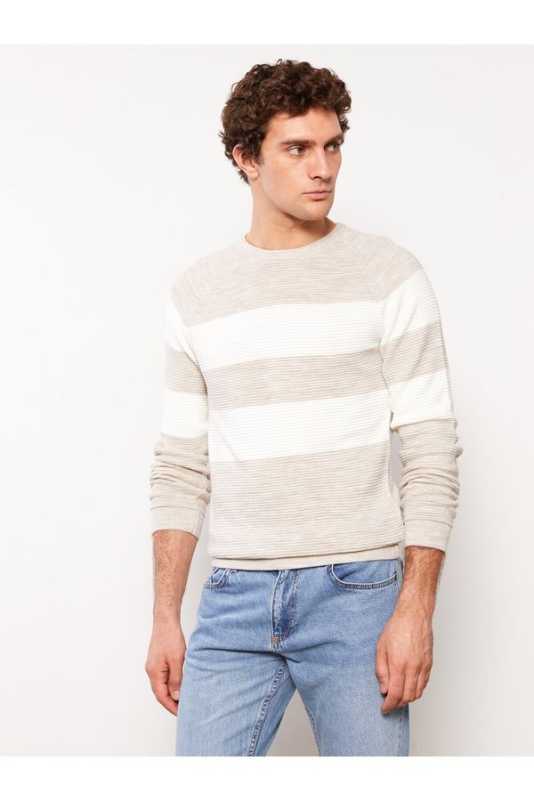 LC Waikiki LC Waikiki Crew Neck Long Sleeve Color Block Men's Knitwear Sweater