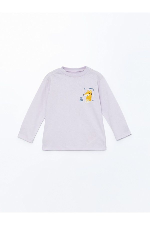 LC Waikiki LC Waikiki Crew Neck Long Sleeve Printed Baby Boy T-Shirt