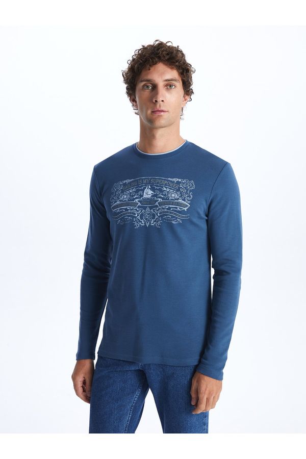 LC Waikiki LC Waikiki Crew Neck Long Sleeve Printed Men's T-Shirt