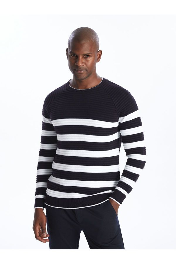 LC Waikiki LC Waikiki Crew Neck Long Sleeve Striped Men's Knitwear Sweater