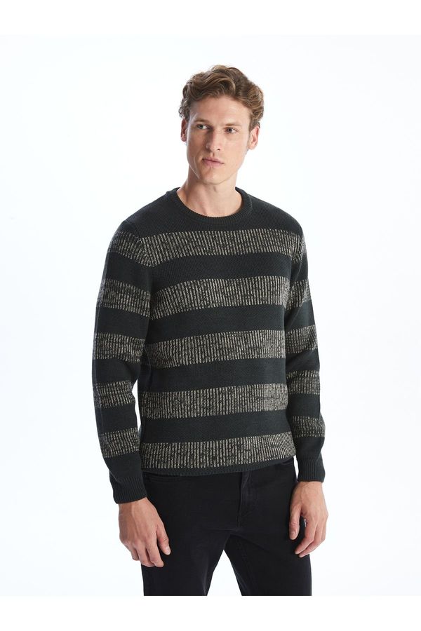 LC Waikiki LC Waikiki Crew Neck Long Sleeve Striped Men's Knitwear Sweater