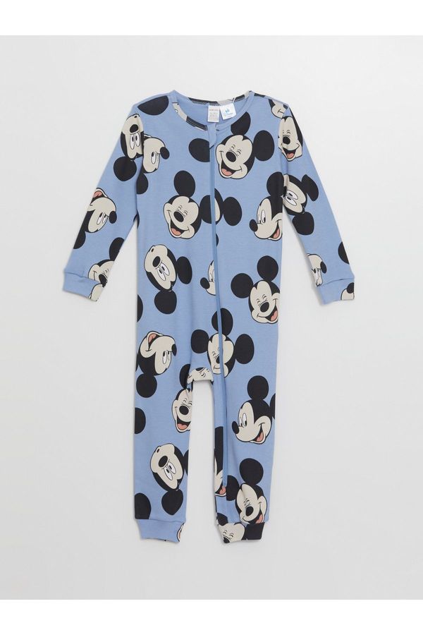 LC Waikiki LC Waikiki Crew Neck Mickey Mouse Printed Baby Boy Jumpsuit