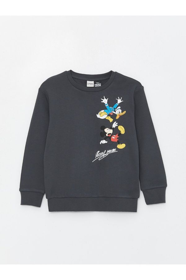 LC Waikiki LC Waikiki Crew Neck Mickey Mouse Printed Long Sleeve Boys' T-Shirt