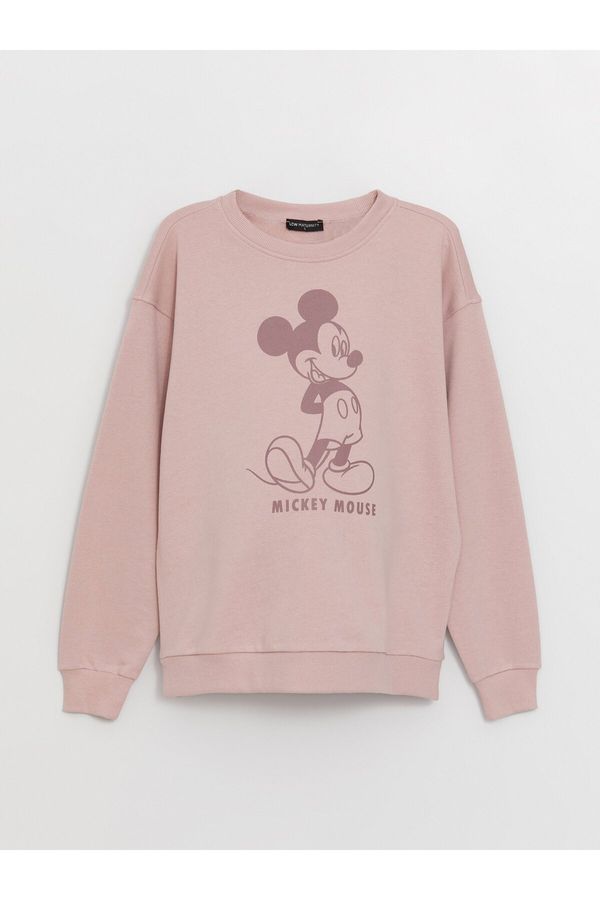 LC Waikiki LC Waikiki Crew Neck Mickey Mouse Printed Long Sleeve Maternity Sweatshirt