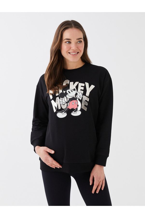 LC Waikiki LC Waikiki Crew Neck Mickey Mouse Printed Long Sleeve Maternity Sweatshirt.