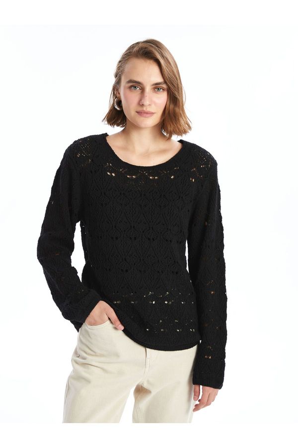 LC Waikiki LC Waikiki Crew Neck Openwork Long Sleeve Women's Knitwear Sweater