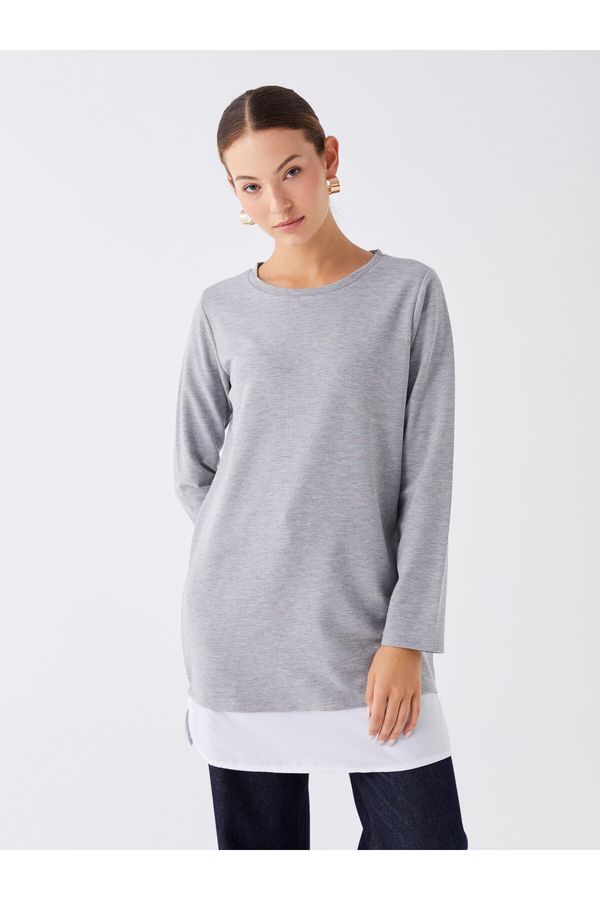 LC Waikiki LC Waikiki Crew Neck Plain Long Sleeve Women's Tunic