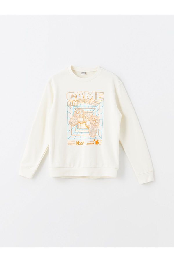 LC Waikiki LC Waikiki Crew Neck Printed Long Sleeve Boys' T-Shirt