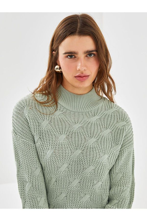 LC Waikiki LC Waikiki Crew Neck Self-Patterned Long Sleeve Women's Knitwear Sweater