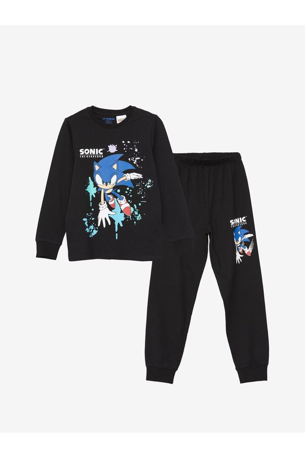 LC Waikiki LC Waikiki Crew Neck Sonic Printed Long Sleeve Boys' Pajamas Set