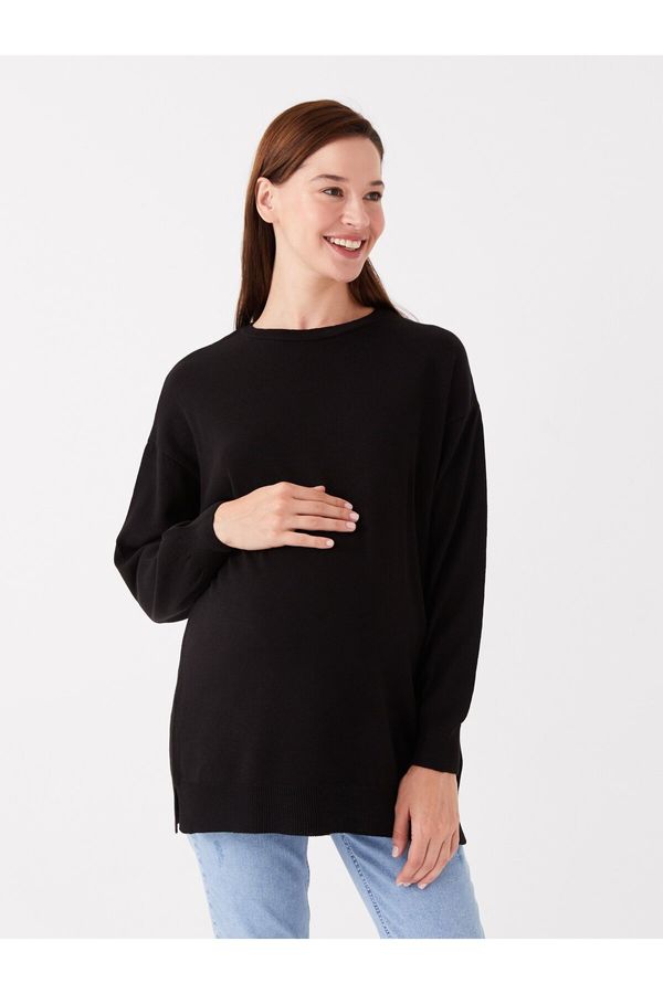 LC Waikiki LC Waikiki Crew Neck Straight Long Sleeve Maternity Knitwear Tunic