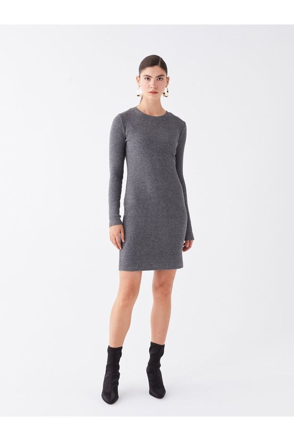 LC Waikiki LC Waikiki Crew Neck Straight Long Sleeve Women's Knitwear Dress