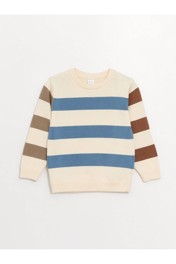 LC Waikiki LC Waikiki Crew Neck Striped Baby Boy Knitwear Sweater