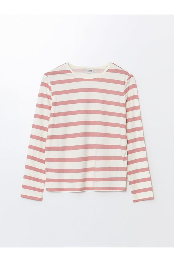 LC Waikiki LC Waikiki Crew Neck Striped Long Sleeve Girl's T-Shirt