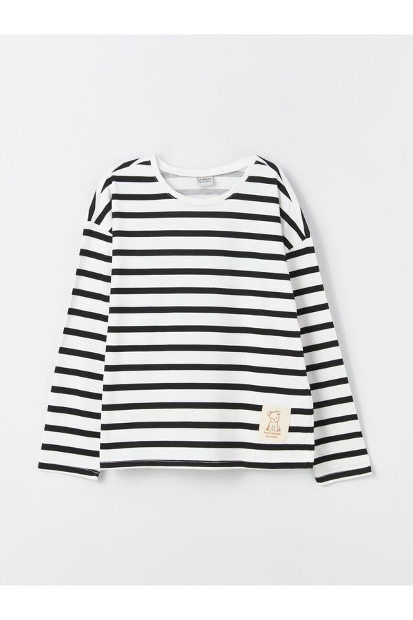 LC Waikiki LC Waikiki Crew Neck Striped Long Sleeve Girl's T-Shirt